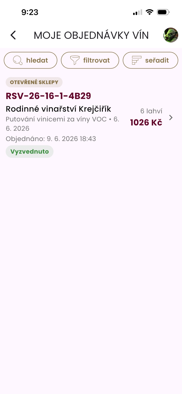Přehled vašich objednávek