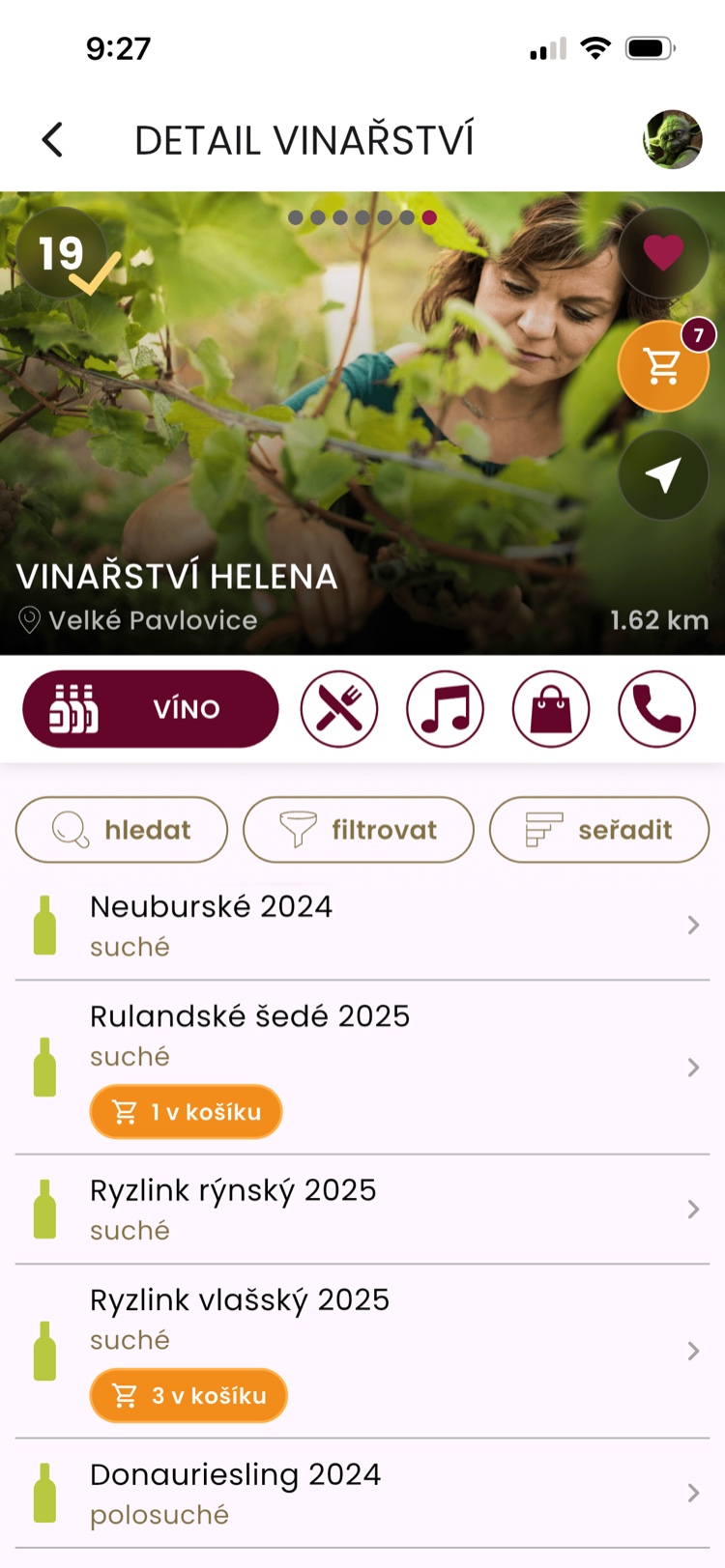 Profil vinařství, jeho vína a eshop